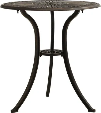 vidaXL Mesa De Jard&iacute;n Aluminio Fundido Color Bronce 62x62x65 Cm Vidaxl