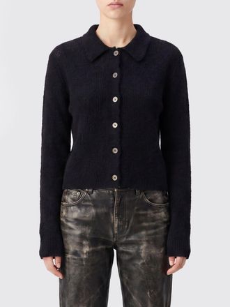 Our Legacy Cardigan slim fit in misto alpaca con colletto classico