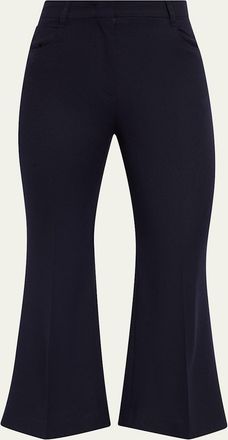 Stella McCartney Mid-Rise Wool Kickflare Crop Pants