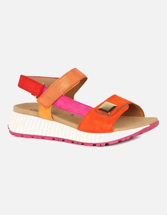 Gabor Womens Gifted Womens Wedge Heel Sandals - Brown - Size: 6.5