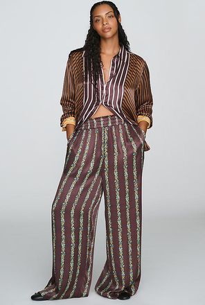 Conditions Apply Imara Satin Wide-Leg Pants