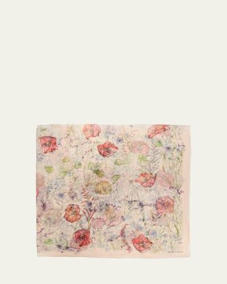 Alexander McQueen Skull & Spider Floral Scarf