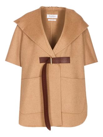 Max Mara hooded belted cape - Neutrals