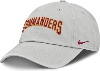 Nike Washington Commanders Primetime Club Arched Nike Mens NFL Adjustable Hat in Grey | NF020BB9E-BYX