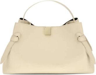Yuzefi Gyoza Handle Bag - Dames - Handtassen - Beige - ONE Size - Leer - Tassen