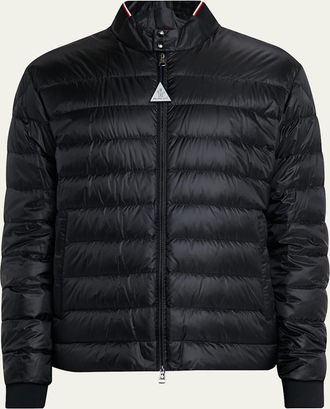 Moncler Mens Quilted Nylon Short Down Jacket