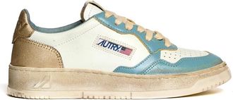 Autry Stijlvolle Wit Zilverblauwe Sneakers - Dames - Sneakers - Veelkleurig - 37 EU - Schoenen