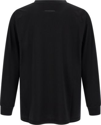 Maison Margiela Logo-Patched Cotton T-Shirt - Black