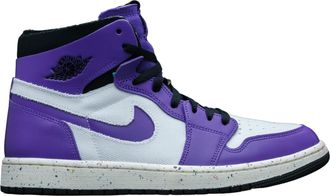 Nike Jordan Mens Jordan 1 High Zoom Air CMFT CT0978 501 Crater Purple - Size, White/Crater Purple/Black, 10 UK