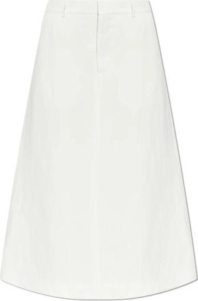 Ami Rok met zakken - Dames - Midirokken - Wit - 2XS - Linnen - Rokken
