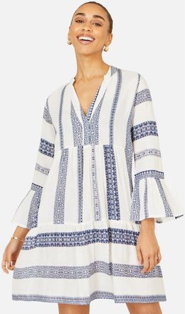 Yumi Cotton Tunic Dress in Blue at Nordstrom, Size 10