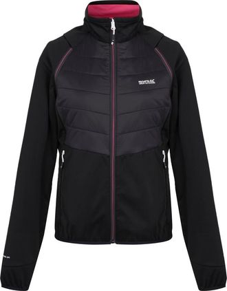 Regatta Steren Ii Hybrid Jacket in Black And Flamingo Pink at Nordstrom, Size 14