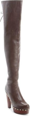 Chlo&eacute; Lola Platform Over the Knee Boot in Brown at Nordstrom, Size 10Us