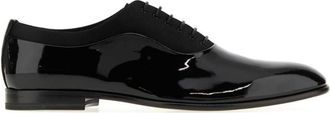 Dolce & Gabbana Black Leather Lace Ups Shoes