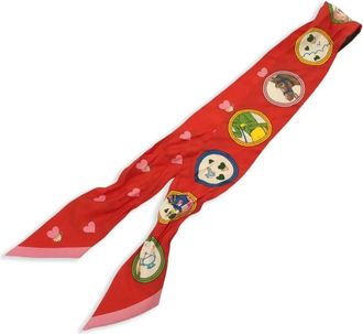 Hermès Foulard Twilly anni 2000 - Rosso