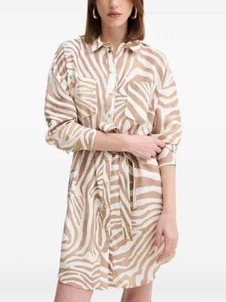Marciano animal-print belted mini dress - Neutrals