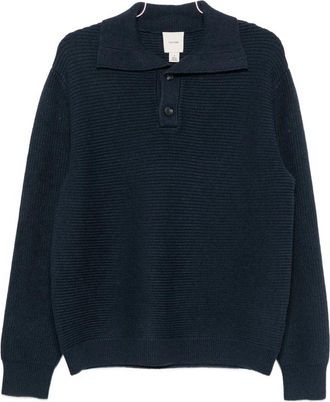 Calvin Klein Ribbed-knit Polo Sweater