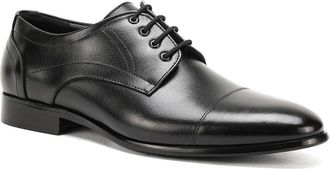 Unze Men LUKYAN Lace-Up Leather Formal Shoes UK Size 6-11 Black
