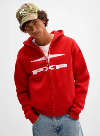 Project X Paris Mens Star logo zip-up hoodie