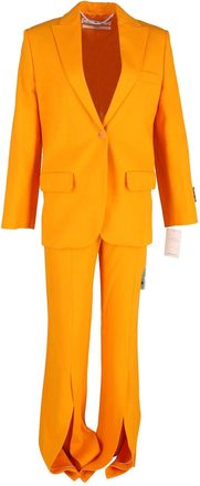 Off-white Suit Set in Orange Viscose