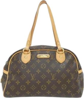 Louis Vuitton Pre-owned Handbags, female, Brown, Size: ONE SIZE Pre-owned Montorgueil PM Shoulder Bag