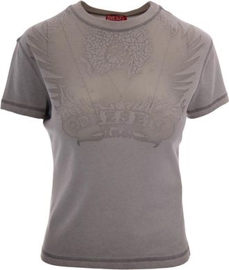 Diesel Grey Graphic Crew Neck T-Shirt