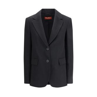 Max Mara Folgore Jacket - Dames - Blazers - Zwart - M - Wol - Jassen