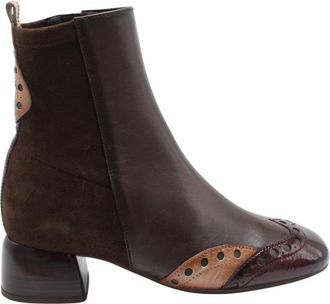 Hispanitas Palen Enkellaars - Dames - Laarzen met Hak - Bruin - 37 EU - Schoenen