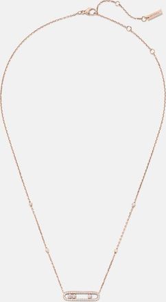 Messika Baby Move 18kt rose gold necklace with diamonds