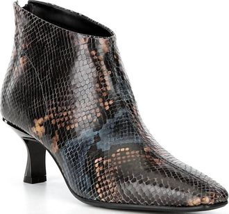 Donald J Pliner Womens Fanfair Snake Print Leather Shootie In Bluebell Python Print