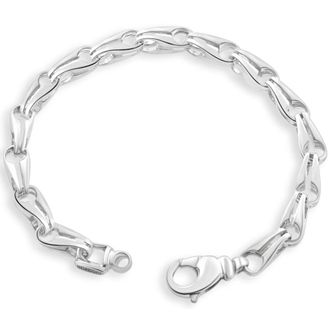 Pompeii3 Mens 14k Gold (31gram) or Platinum (51gram) 6.5mm Link Bracelet 8.5