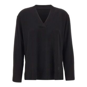 Elena Miro Truien & Vesten, Dames, Zwart, S, V-hals Gebreid