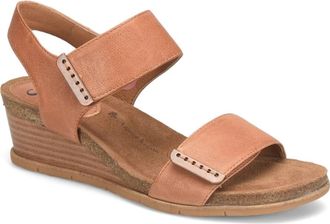 S&ouml;fft Womens Sofft Verdi II Sandals Luggage Leather Adjustable Strap Wedge GAL1446