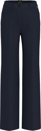 Marc Cain Warri Wijde Broek - Dames - Wijde Broeken - Blauw - XS - Polyester - Broeken