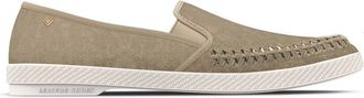 Rivieras Shoes Slip-On Woven Split Toe Moccasin in Light at Nordstrom, Size 42