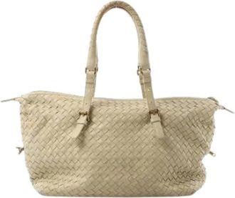 Bottega Veneta Pre-owned Handbags, female, Beige, Size: ONE SIZE Pre-owned Montaigne Shoulder Bag