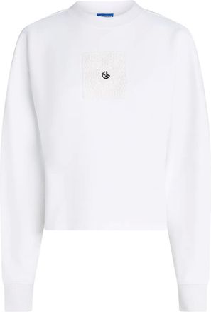 Karl Lagerfeld Felpa in cotone biologico - Bianco