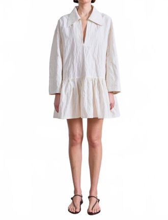 Apiece Apart Romana Mini Dress In Cream