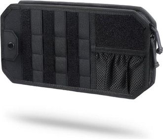 No Brand Organizador Para Parasol De Coche, Con Bolsillo Con Cremallera Y Clip Para Gafas, Panel Molle Semirr&iacute;gido, Apto Para La Mayor&iacute;a De Veh&iacute;culos, Suv Y Ca