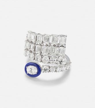 Kamyen Jewellery Anello in oro bianco 18kt con diamanti