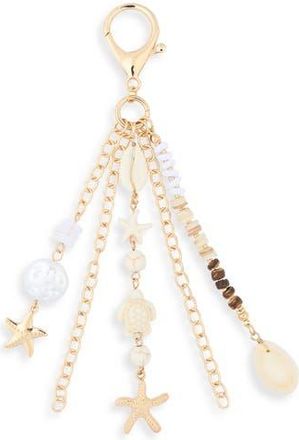 Leith Starfish Beaded Bag Charm in White Multi- Gold at Nordstrom Rack