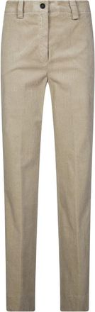 Antonelli Rubiera Pantalone Velluto - Dames - Straight fit broeken - Beige - 2XS - Broeken