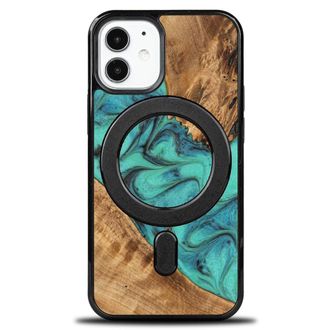 OEM Funda Bewood Unique Para Iphone 12 Mini - Turquesa Con Magsafe