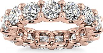 Pompeii3 5Ct Diamond Eternity Wedding Ring U Prong Anniversary Band 14k Gold Lab Grown