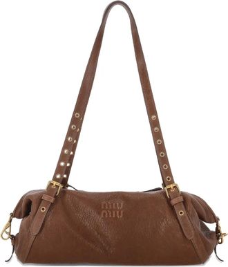 Miu Miu Borsa tote con occhielli - Marrone