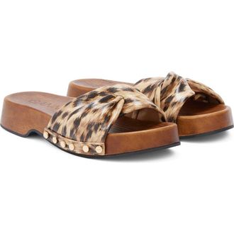 Ganni Tia Fairy Platform Slide Sandal in Argan Oil at Nordstrom, Size 8Us