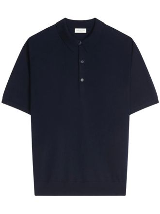 Dries Van Noten Poloshirt van merinowol - Blauw