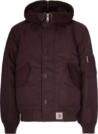 Carhartt Work in Progress Medium-Weight Nylon Bomber Jacket With Detachable Fleece Flap