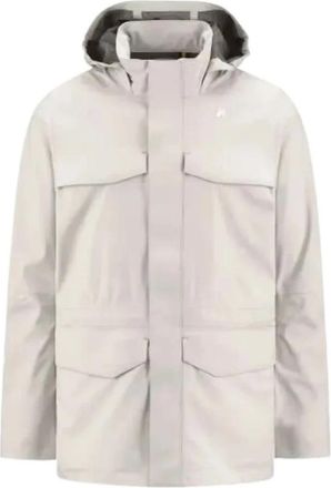 K-Way Manphy Bonded Jacket - Heren - Regenjassen - Beige - L - Polyester - Jassen
