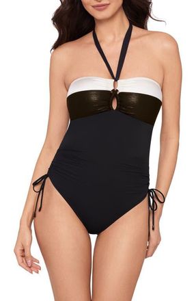 Magic Suit By Miraclesuit Block Party Anya One-Piece Swimsuit in Black at Nordstrom, Size 16